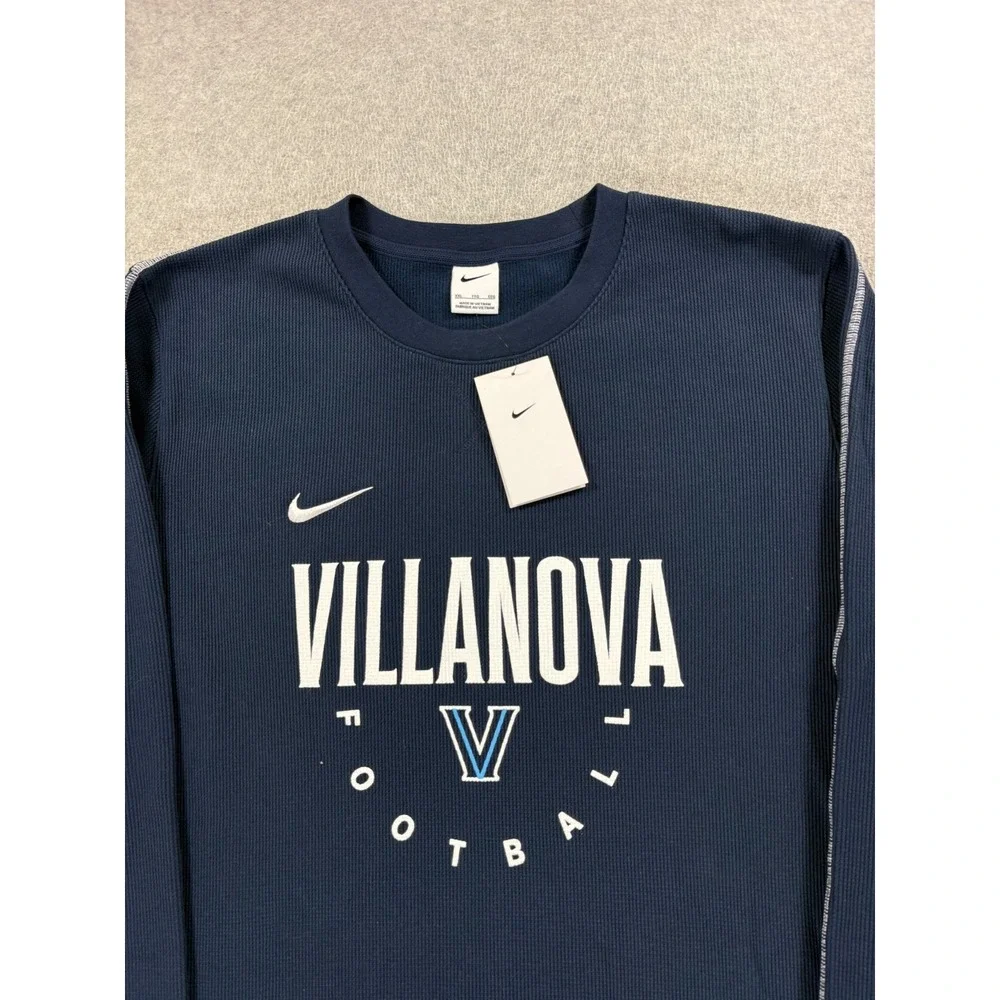 NWT Villanova Wildcats Nike Football Screened Campus Crew Shirt (Men's 2XL) Blue